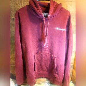 Champion Men's Maroon Hoodie Size Xl